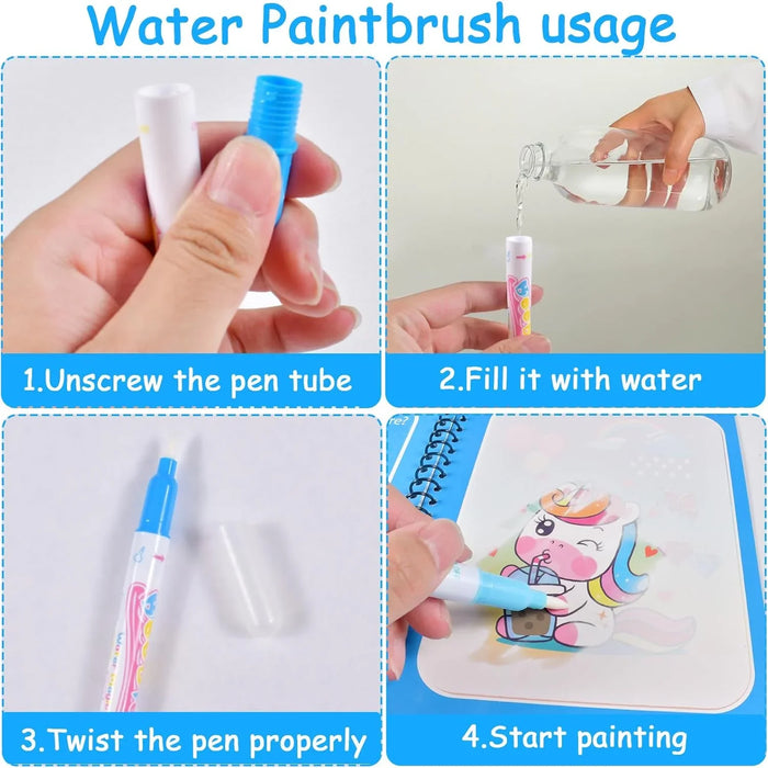1PC Children Drawing Coloring Books Magic Water Drawing Book Reusable Water Drawing Book