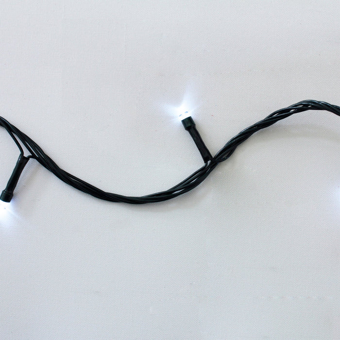 100 LED Green Wire String Light with connector Waterproof - White