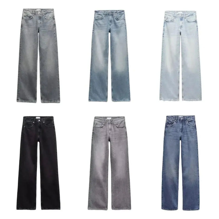 Women's High Waist Straight Leg Jeans