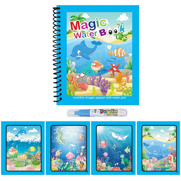 1PC Children Drawing Coloring Books Magic Water Drawing Book Reusable Water Drawing Book