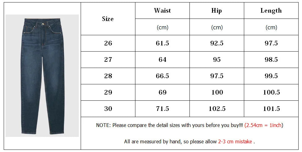 Women's High Waist Vintage Denim Stretch Jeans