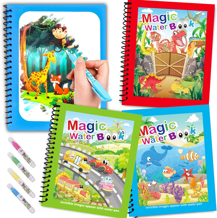1PC Children Drawing Coloring Books Magic Water Drawing Book Reusable Water Drawing Book