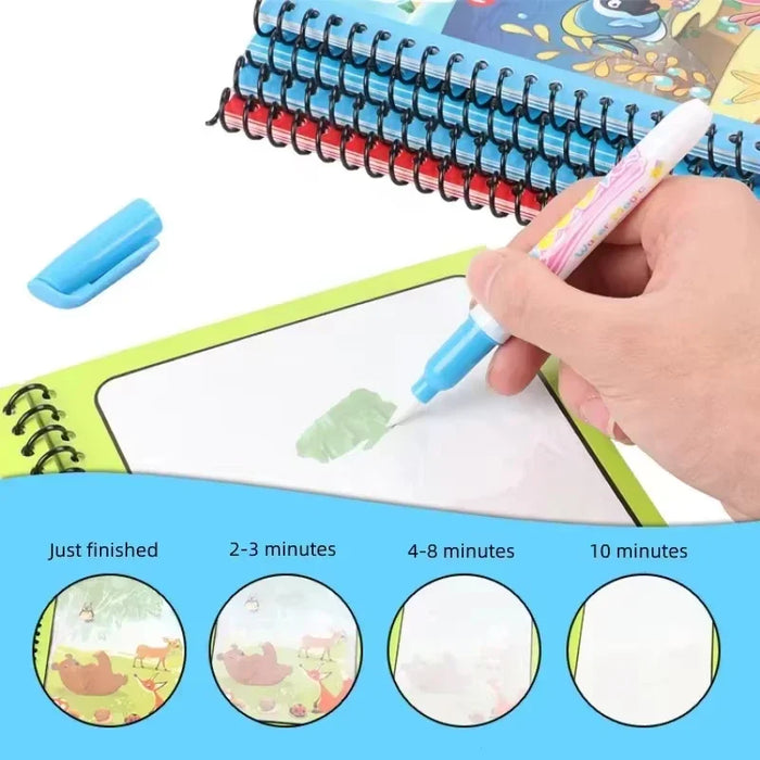 1PC Children Drawing Coloring Books Magic Water Drawing Book Reusable Water Drawing Book