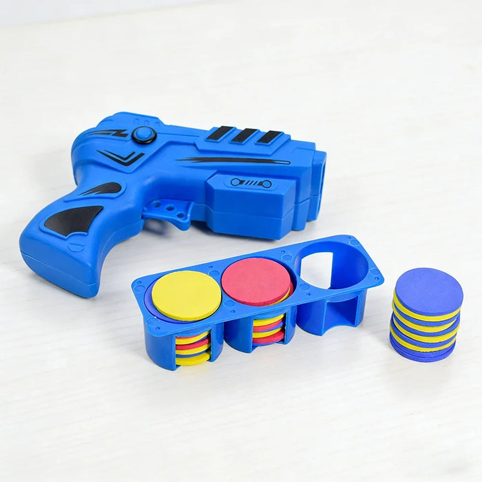 Kids Foam Disc Launcher Gun | Safe Outdoor Flying Saucer Toy