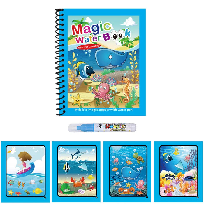 1PC Children Drawing Coloring Books Magic Water Drawing Book Reusable Water Drawing Book