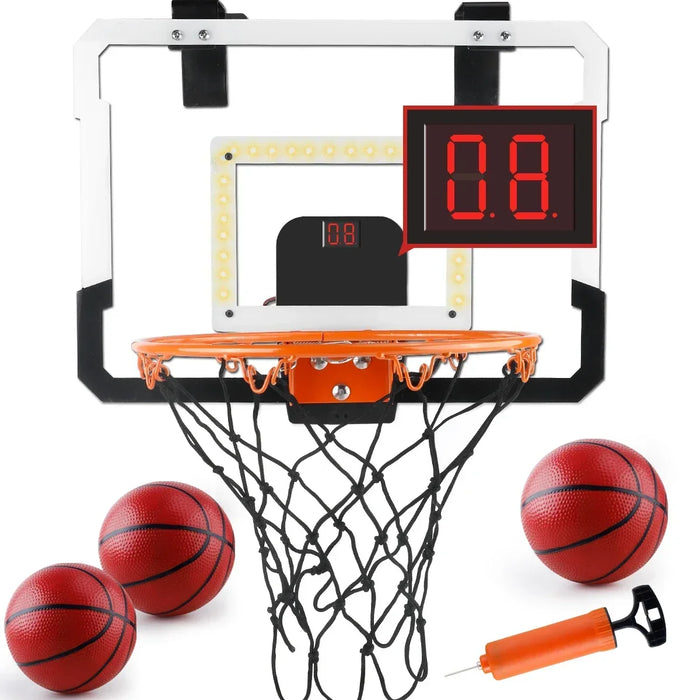 Indoor and Outdoor Mini Over-the-Door Basketball Goal with 3 Balls
