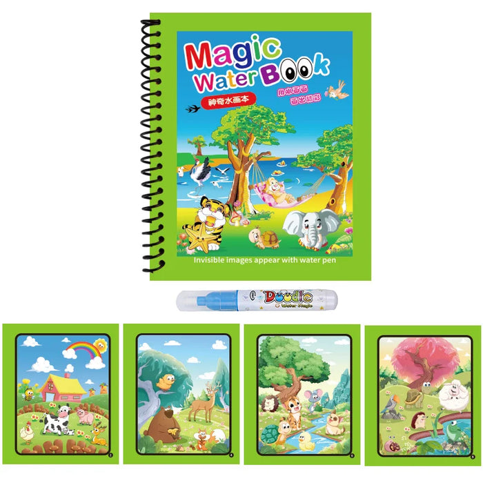 1PC Children Drawing Coloring Books Magic Water Drawing Book Reusable Water Drawing Book