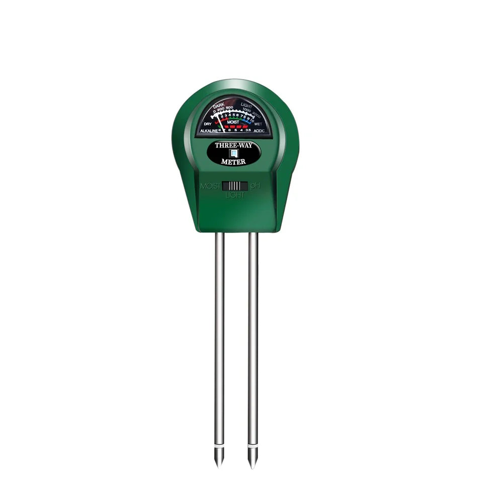3-in-1 Soil Tester Meter - Moisture pH Light Sensor for Plants, Garden, Balcony & Greenhouse
