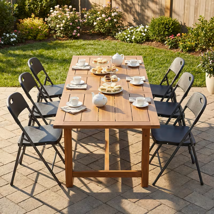 2/4/6 Pack White Plastic Folding Chairs Heavy Duty Metal Frame