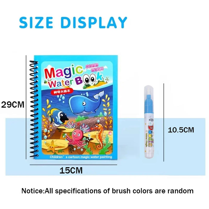 1PC Children Drawing Coloring Books Magic Water Drawing Book Reusable Water Drawing Book