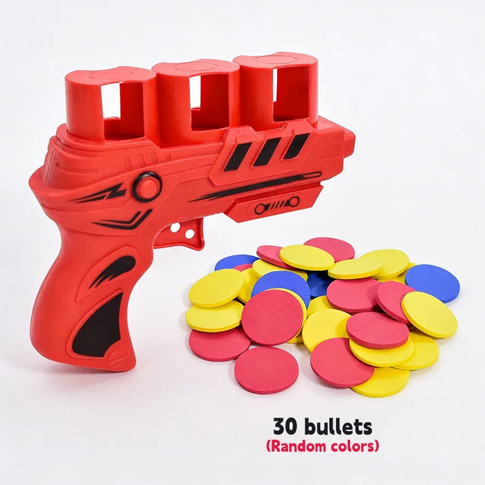 Kids Foam Disc Launcher Gun | Safe Outdoor Flying Saucer Toy