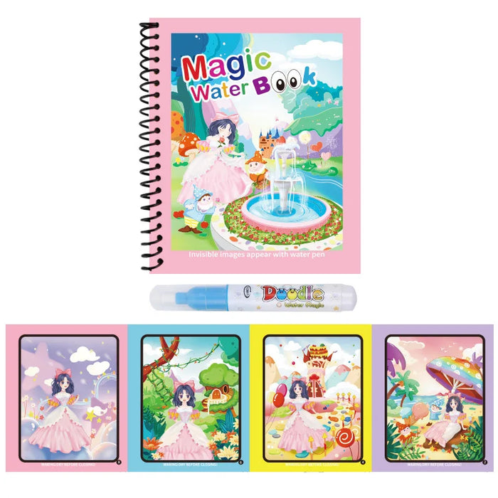 1PC Children Drawing Coloring Books Magic Water Drawing Book Reusable Water Drawing Book
