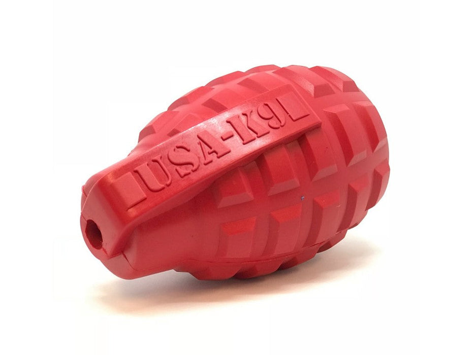 USA-K9 Grenade Shaped Dispenser Durable Dog Chew Toy & Treat Dispenser - Army Green