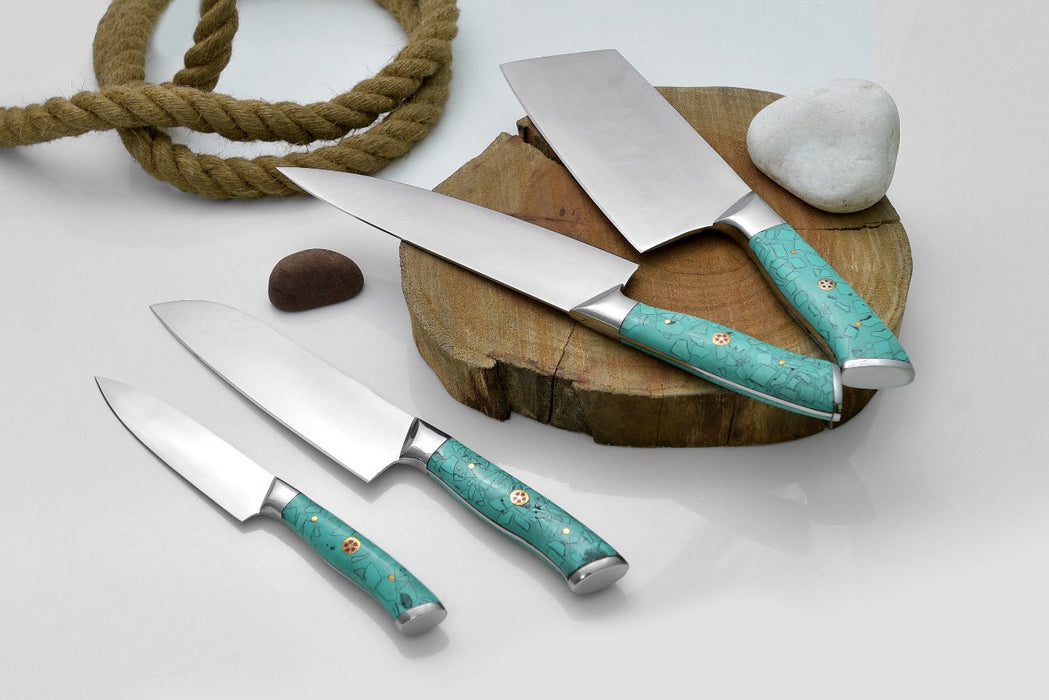 Titan Turquoise Culinary Knife Set