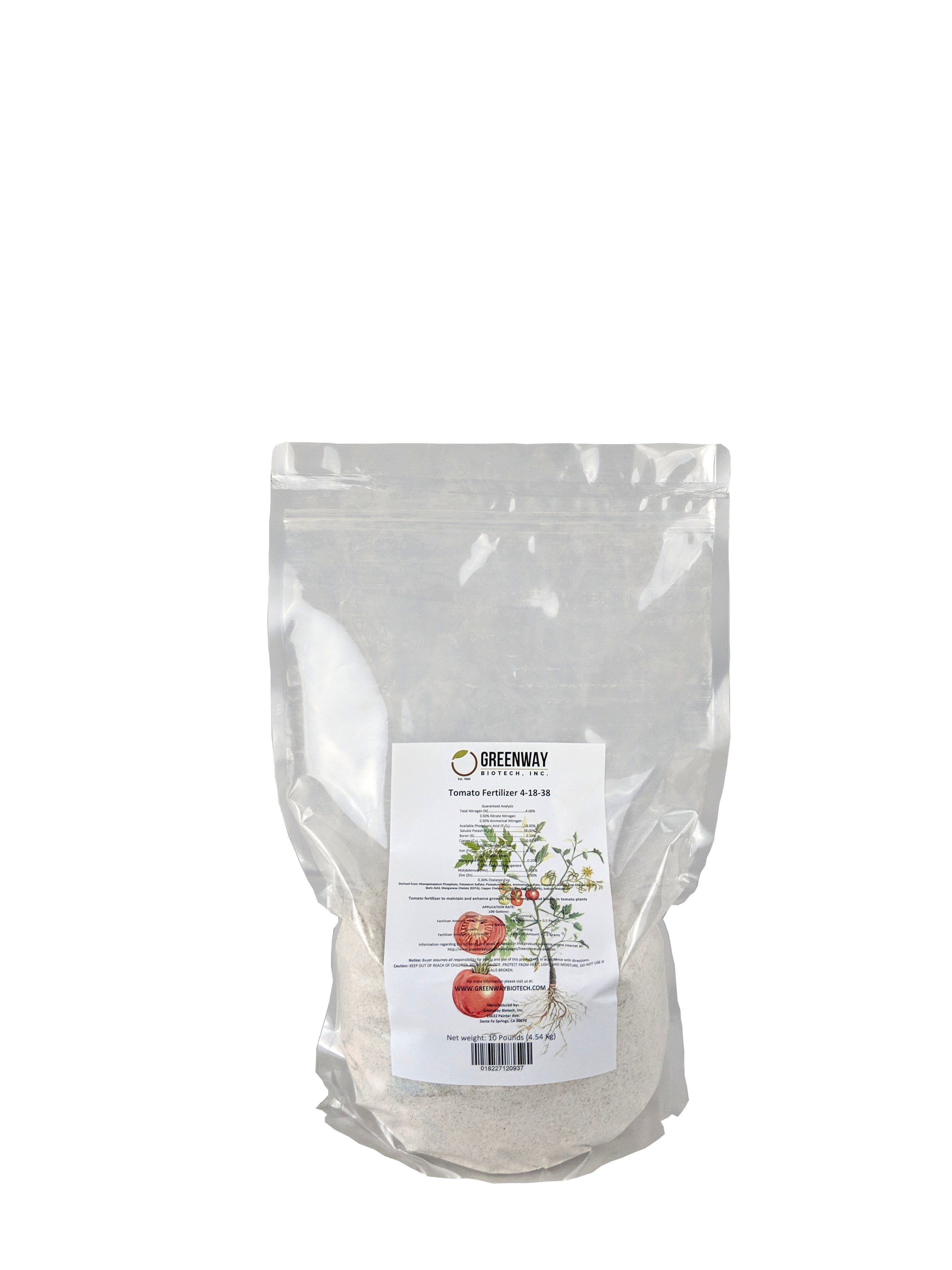 Tomato Fertilizer 4-18-38 | Chelated Micronutrients | Hydroponics, Soil & Foliar Application