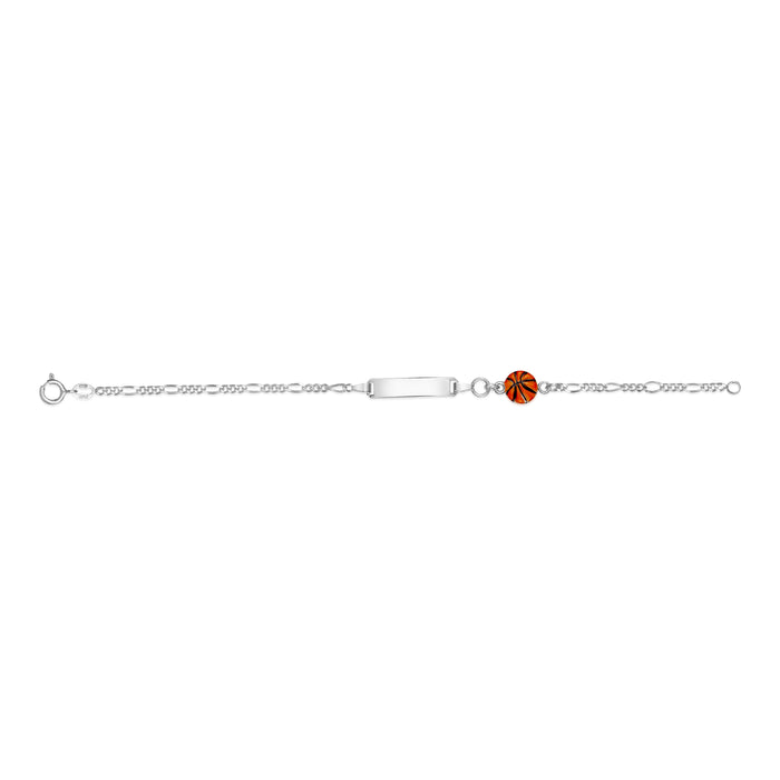 UNICORNJ Sterling Silver 925 Engravable ID Bracelet Figaro Chain for Kids