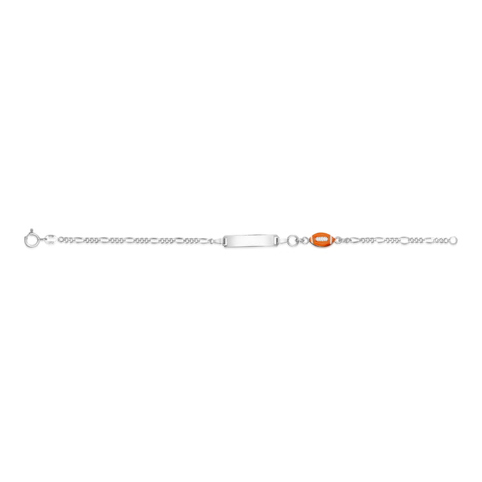 UNICORNJ Sterling Silver 925 Engravable ID Bracelet Figaro Chain for Kids