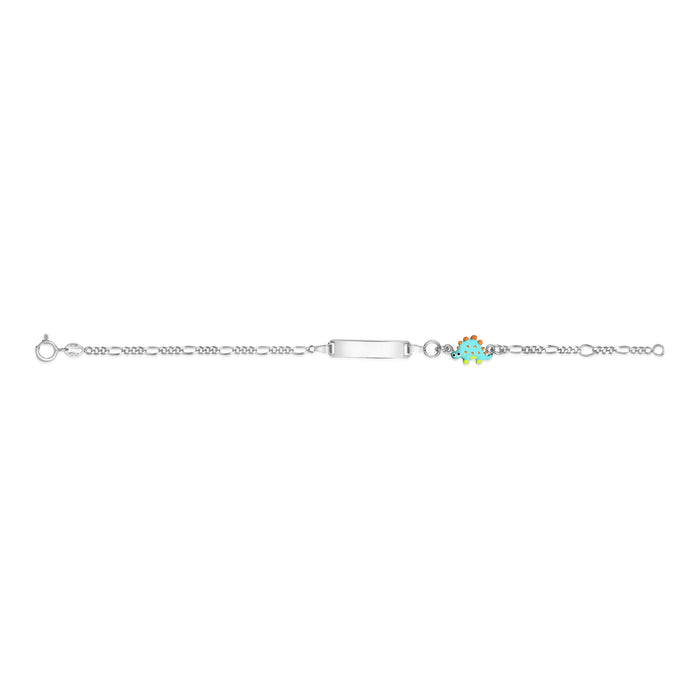 UNICORNJ Sterling Silver 925 Engravable ID Bracelet Figaro Chain for Kids