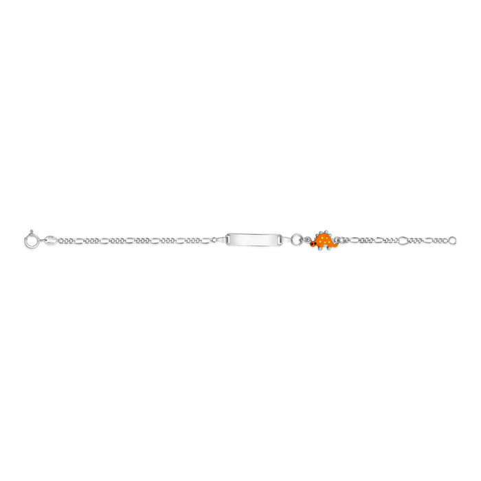 UNICORNJ Sterling Silver 925 Engravable ID Bracelet Figaro Chain for Kids