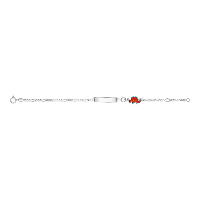 UNICORNJ Sterling Silver 925 Engravable ID Bracelet Figaro Chain for Kids