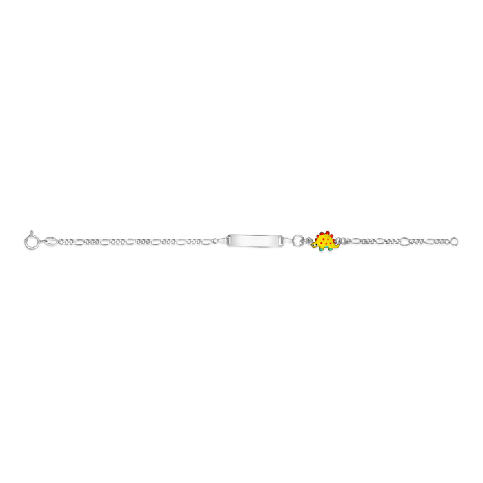 UNICORNJ Sterling Silver 925 Engravable ID Bracelet Figaro Chain for Kids