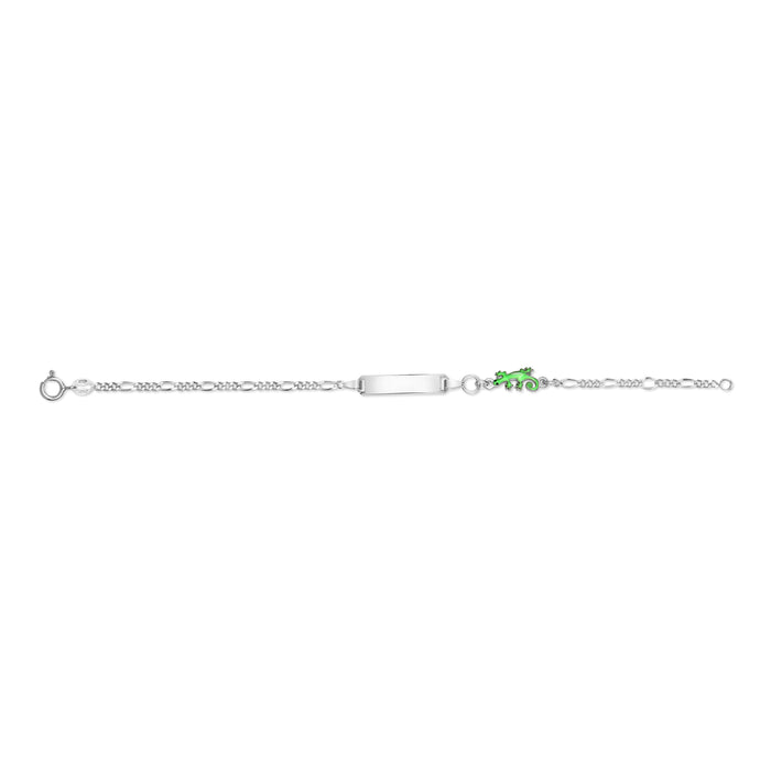 UNICORNJ Sterling Silver 925 Engravable ID Bracelet Figaro Chain for Kids