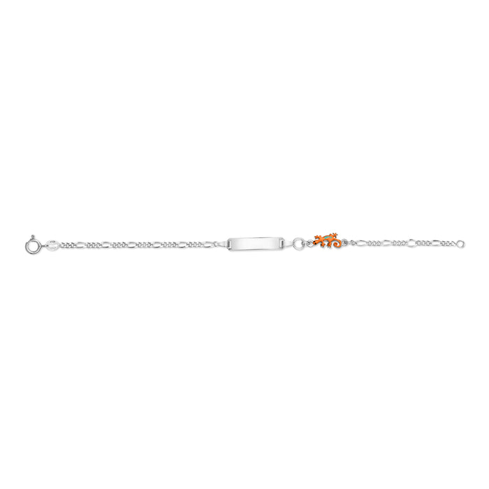 UNICORNJ Sterling Silver 925 Engravable ID Bracelet Figaro Chain for Kids