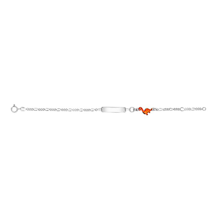 UNICORNJ Sterling Silver 925 Engravable ID Bracelet Figaro Chain for Kids