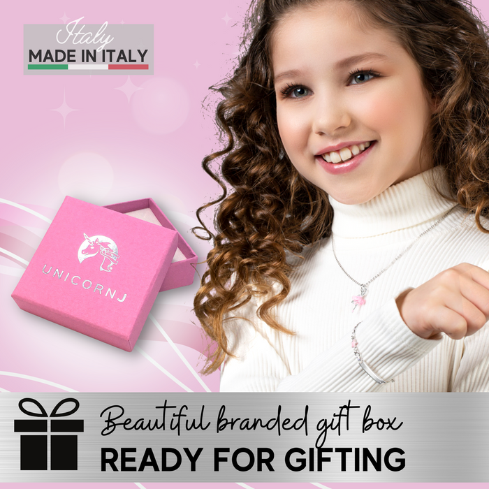 Magical Sterling Silver Unicorn & Star Enamel Bracelet for Kids