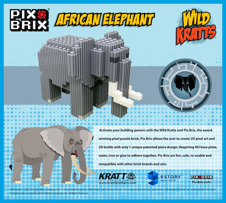 Pix Brix African Elephant - Wild Kratts