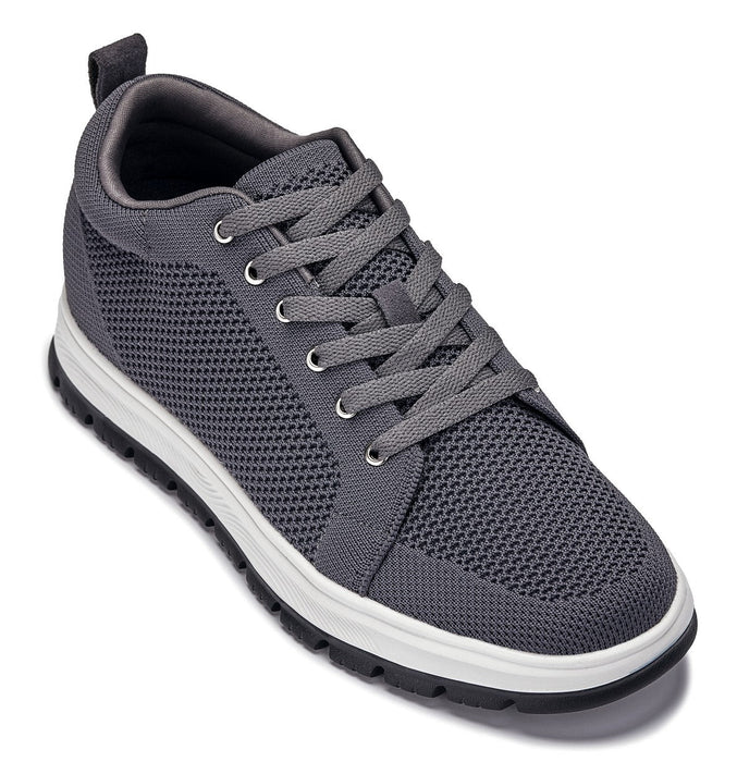 CALTO - X2323 - 2.4 Inches Taller - Lace Up Casual Sneaker
