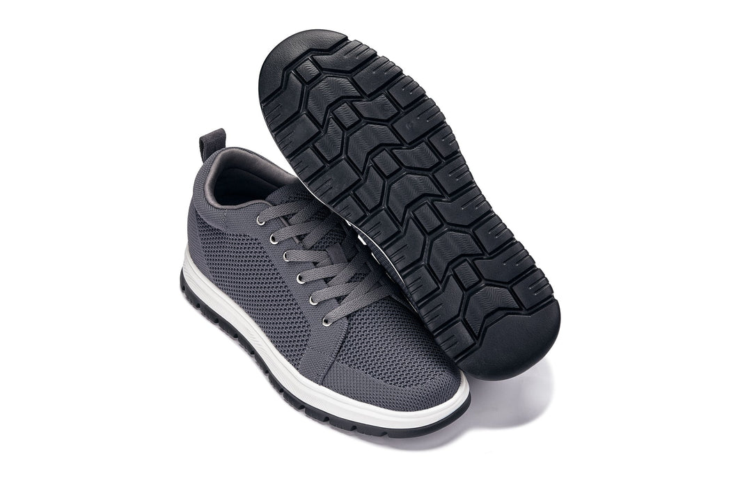 CALTO - X2323 - 2.4 Inches Taller - Lace Up Casual Sneaker