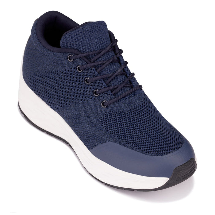 CALTO - 2.8 Inches Taller (Navy/White Sole) - Lightweight Sporty Sneakers