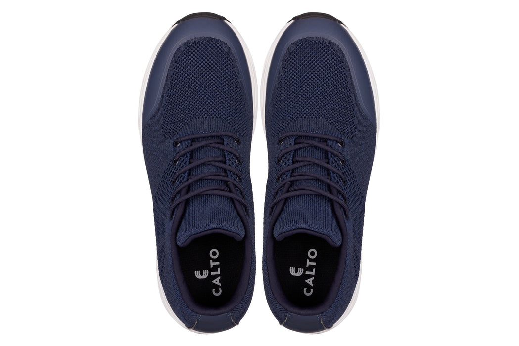 CALTO - 2.8 Inches Taller (Navy/White Sole) - Lightweight Sporty Sneakers