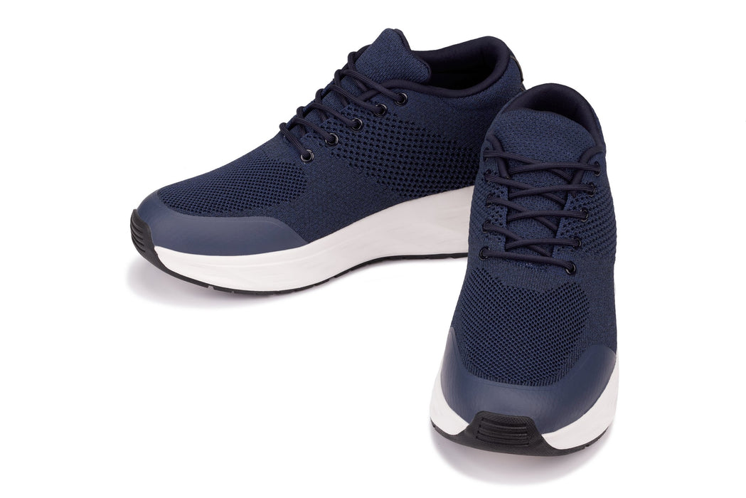 CALTO - 2.8 Inches Taller (Navy/White Sole) - Lightweight Sporty Sneakers