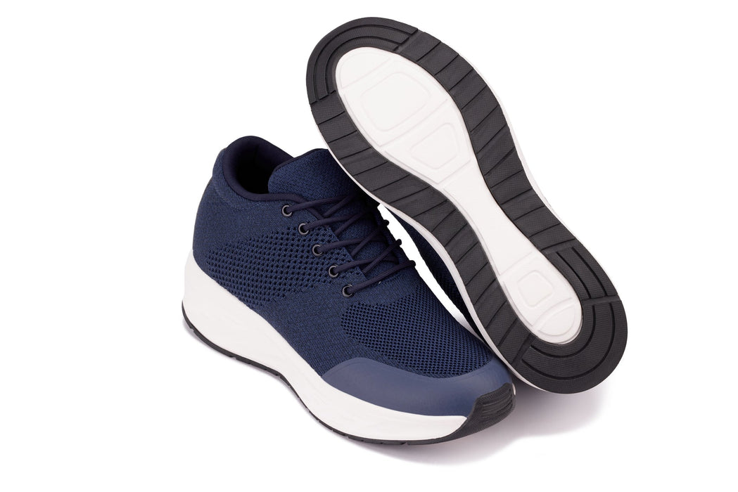 CALTO - 2.8 Inches Taller (Navy/White Sole) - Lightweight Sporty Sneakers