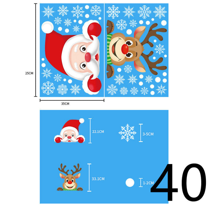 Christmas Themed Window Cling Set