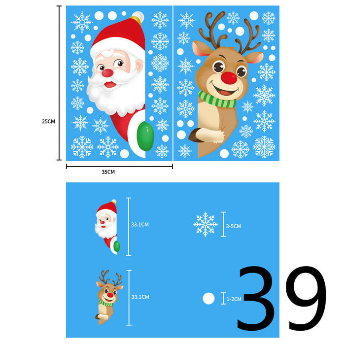 Christmas Themed Window Cling Set