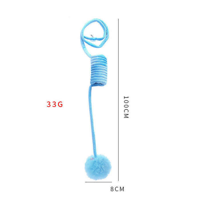 Cat Spring Rabbit Hair Ball Interactive Play Toys