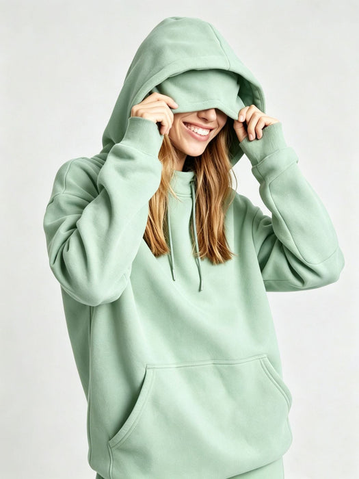 Women's Fleece-Lined Hooded Pullover Sweatshirt (Matching Pants Option)