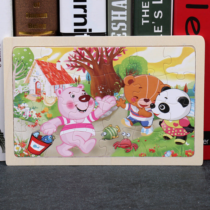 80PCS Wooden Educational Jigsaw Puzzles