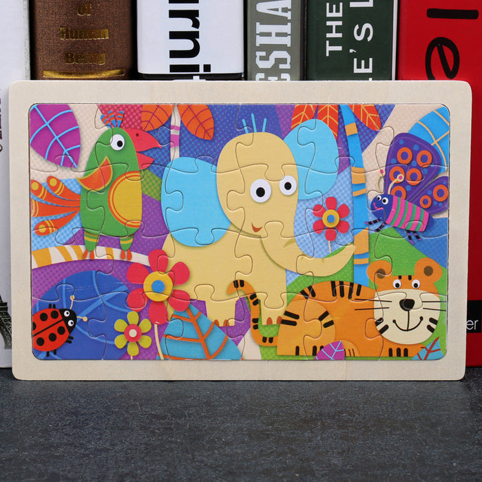 80PCS Wooden Educational Jigsaw Puzzles