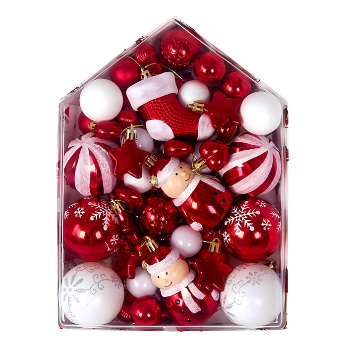 Festive 72-Piece Christmas Tree Ornament & Decoration Set
