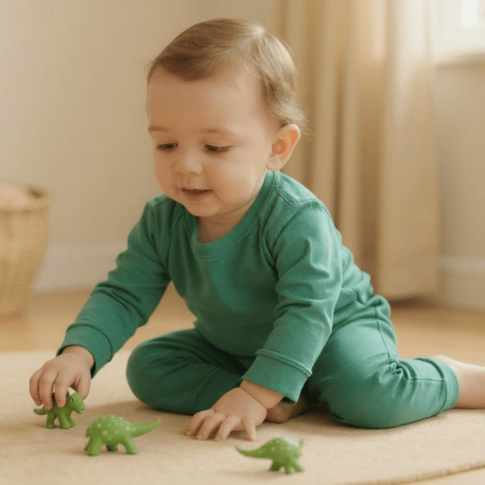 Kids Alpine Green Crew Neck Jogger Set