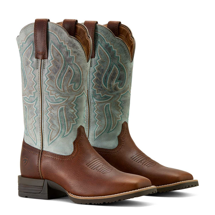 Ariat Womens Hybrid Ranchwork Wide Square Toe Leather Western Work Boot