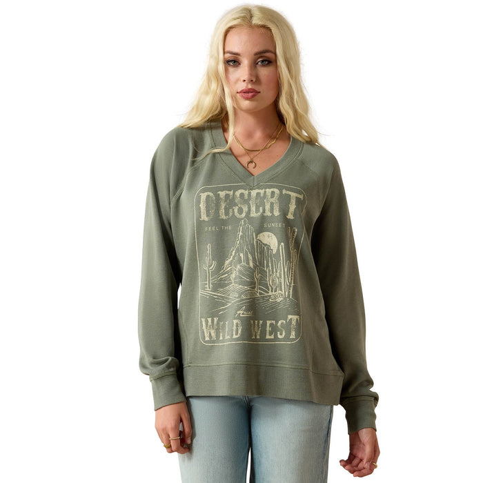 Ariat Women's Western Victoria Oversized Sweatshirt – Cozy French Terry Pullover