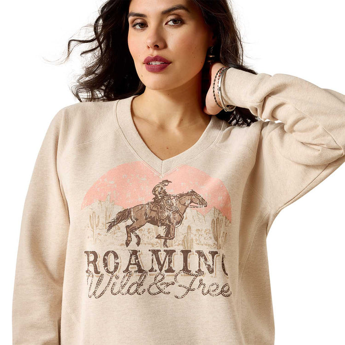 Ariat Women's Western Victoria Oversized Sweatshirt – Cozy French Terry Pullover