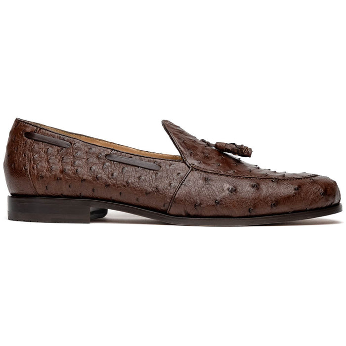 Aubiere Brown Ostrich Tassel Loafers