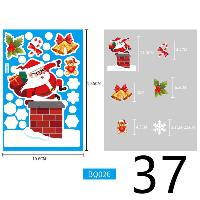 Christmas Themed Window Cling Set