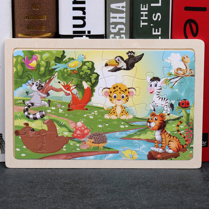 80PCS Wooden Educational Jigsaw Puzzles